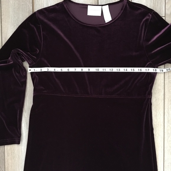 Liz Claiborne Sport Velvet Maxi Dress Purple size M - Picture 8 of 10